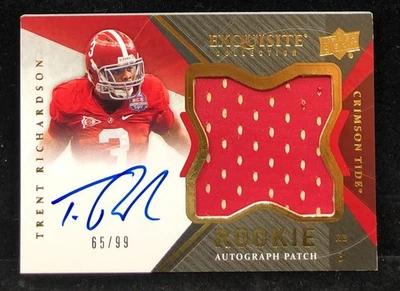 2012 Exquisite - TRENT RICHARDSON - Autograph Patch Rookie - ALABAMA  RPA /99 - Image 1 of 2