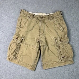 Pantalones Cortos Hollister Cargo Para Hombres 32 Marrón Lona Pesada Caquis Envejecidos Grunge Y2K - Imagen 1 de 10
