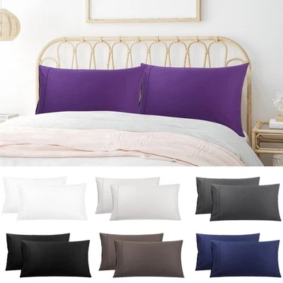 Juego de 2 fundas de almohada de algodón suave con cremallera Foto 1 de 4