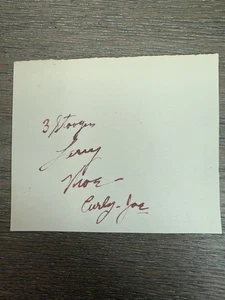 Drei 3 Stooges signiert 3 1/2 x 4 Album Seitenschnitt COA - Bild 1 von 3