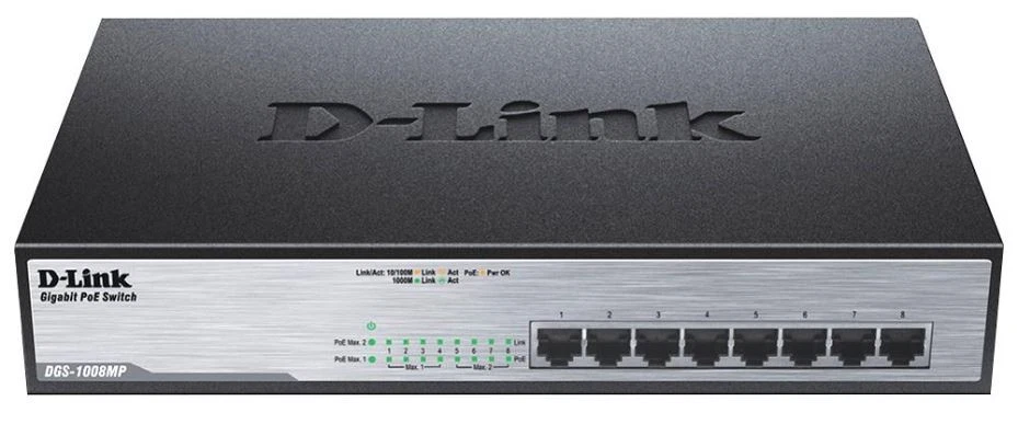 D-LINK - 8 Port Suis Gigabit Desktop PoE Tanpa Pengurusan - Image 1 of 1