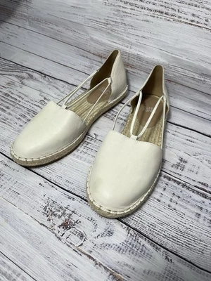 Alpargata plana Eileen Fisher de cuero lavado blanco talla 8,5 nueva sin caja Foto 1 de 4