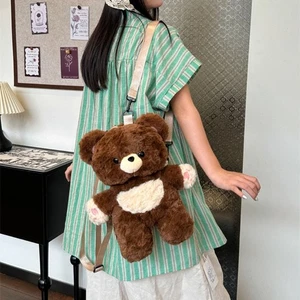 Creative Plush Bear Backpack Versatile Bear Animal Bag Outdoor - Picture 1 of 12