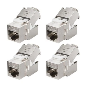 1/2/4 Stück Keystone RJ45 Jack Modul CAT.7 werkzeuglos Netzwerk Adapter Buchse - Afbeelding 1 van 13