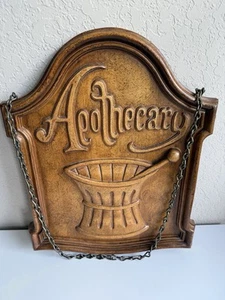 Vintage Holz Apotheker Handel Hängeschild Holzdeko Apotheke Pharma - Bild 1 von 9
