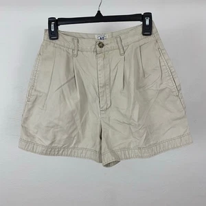 Y2K AEO American Eagle Outfitters Light Khaki 100% Cotton Shorts - Size 6 - Picture 1 of 7