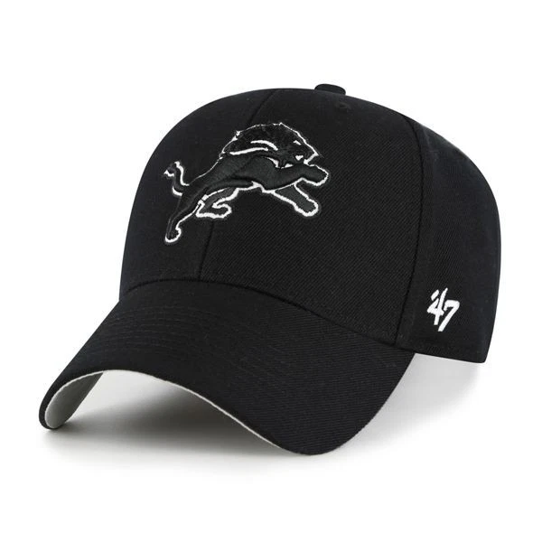 47BRAND Detroit Lions Cap 47 Brand Kappe Klettverschluss NFL Schwarz