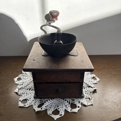 Signed J. Fisher Ward 19th Century Country Walnut Coffee Grinder - Image 1 of 4