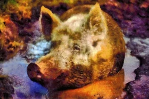 Impresión Giclee Contemporánea Happy Piggy de Vanessa Knight Envío Gratis - Imagen 1 de 3