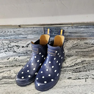Botas de lluvia Joules Navy Polkadot Welly 9 Foto 1 de 4