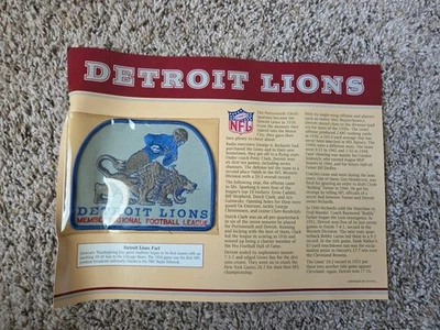 Detroit Lions Patch Willabee and Ward Golden Age Patch Collection Official NFL - Image 1 of 4