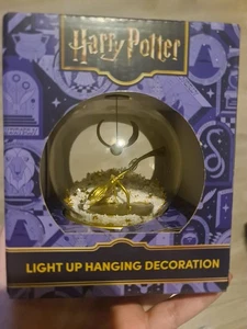 Harry Potter Snitch Nimbus 2000 Cloche Hanging Christmas Tree Decoration Cloche - Picture 1 of 7