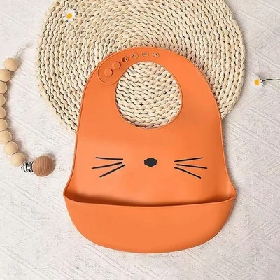 Baberos de saliva de silicona para bebé bebé bebé niño sin lavado y a prueba de fugas Babero de alimentación para bebé Foto 1 de 4