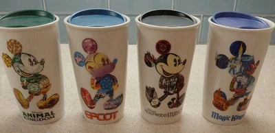 Juego de 4 vasos Starbucks de cerámica Disney 12 oz nuevo 2017 Foto 1 de 4