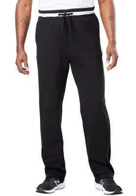 KingSize Men's Big & Tall Coach's Collection Fleece Open Bottom Pants - Image 1 of 4
