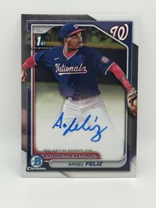 Angel Feliz 2024 Bowman Chrome 1st Auto #CPA-AF Nationals - Picture 1 of 2