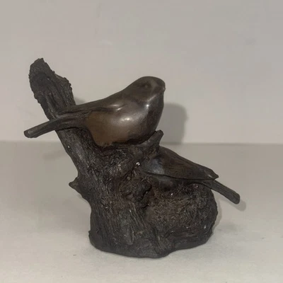 Escultura de aves De La Poer hecha a mano en Gran Bretaña pátina de bronce  Foto 1 de 4