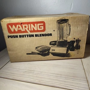 Licuadora Waring vintage años 80 botón pulsador blanco multivelocidad *NUEVA SELLADA* - Imagen 1 de 7