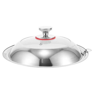  Bistecchiera Con Coperchio Della Padella in Acciaio Inossidabile Wok Inox - Immagine 1 di 4