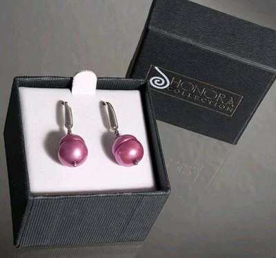 Pendientes colgantes Honora de plata esterlina brillantes de perlas de agua dulce sin usar  Foto 1 de 4