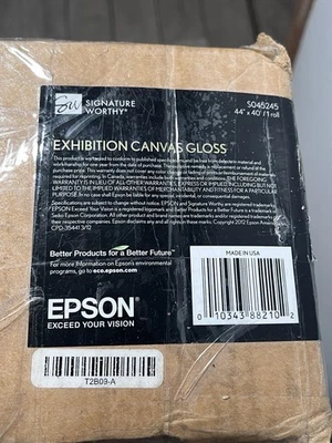 Lienzo de exposición Epson 44" x 40' 22 mil - blanco brillante (1-Rl) S045245 Foto 1 de 4