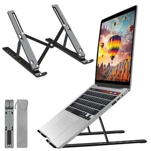 Laptop Stand, Aluminum Full Coverage Non-Slip Rubber Adjustable Ergonomic Por... - Picture 1 of 7