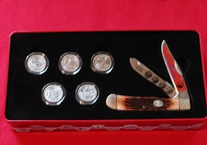 2006 United States Mint Commemorative Knife and Coin Set - 5 State Quarters - Picture 1 of 3