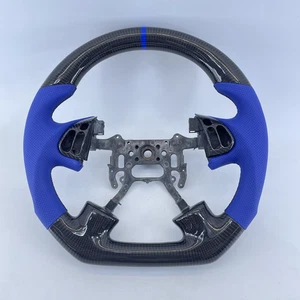 For Acura TL 2004-2006 real carbon fiber steering wheel blue Perforated leather - Picture 1 of 7