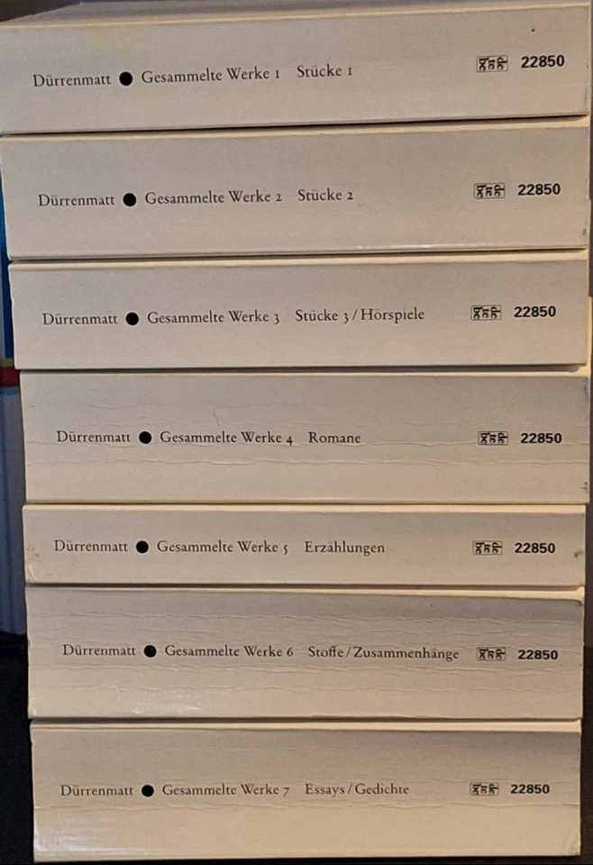 Dürrenmatt, Friedrich. Gesammelte Werke in sieben Bänden. 7 Bände Buch Diogenes - Bild 1 von 1