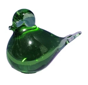 Piccolo peso carta uccellino verde in vetro artistico Messico? - Foto 1 di 9