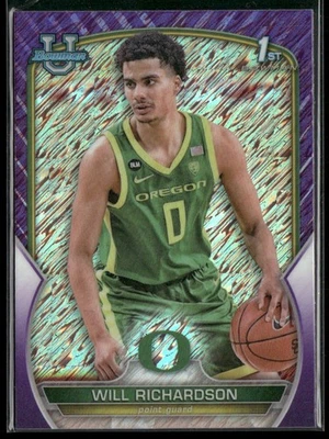 Will Richardson 2022-23 Bowman U Chrome #31 Purple Refractor Oregon Ducks - Image 1 of 2