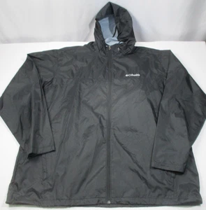 Chaqueta de lluvia para hombre 3XT 3XLT negra Columbia con capucha cremallera completa usada en excelente estado - Imagen 1 de 4