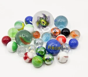 Vintage Murmeln Tricolor Twist Swirl verschiedene Größen - Bild 1 von 16