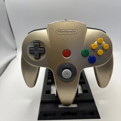 Nintendo 64 N64 Official OEM Gold Controller Gamepad NUS-005 Tested - Image 1 of 4