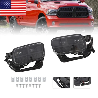 For 2009-2018 Dodge Ram 1500 2500 3500 LED Fog Lights Bumper Driving Lamps Foto 1 de 4