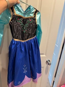 Disney Store Frozen Princess Anna Dress W/ Cape Halloween Costume Size 7/8 - Picture 1 of 1