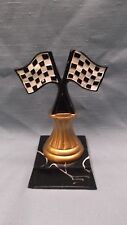 racing checkered flag trophy full color resin award pedistal Jds110