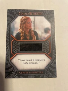 2021 Rittenhouse GoT Iron Anniversary Series 2 Relic Quotes #QC1 Cersei SSP Hot! - Picture 1 of 2