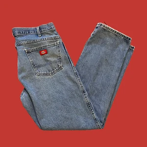 Dickies Jeans Mens 36 x 34 Lightwash Blue Denim Straight Leg Workwear Relaxed - Picture 1 of 3