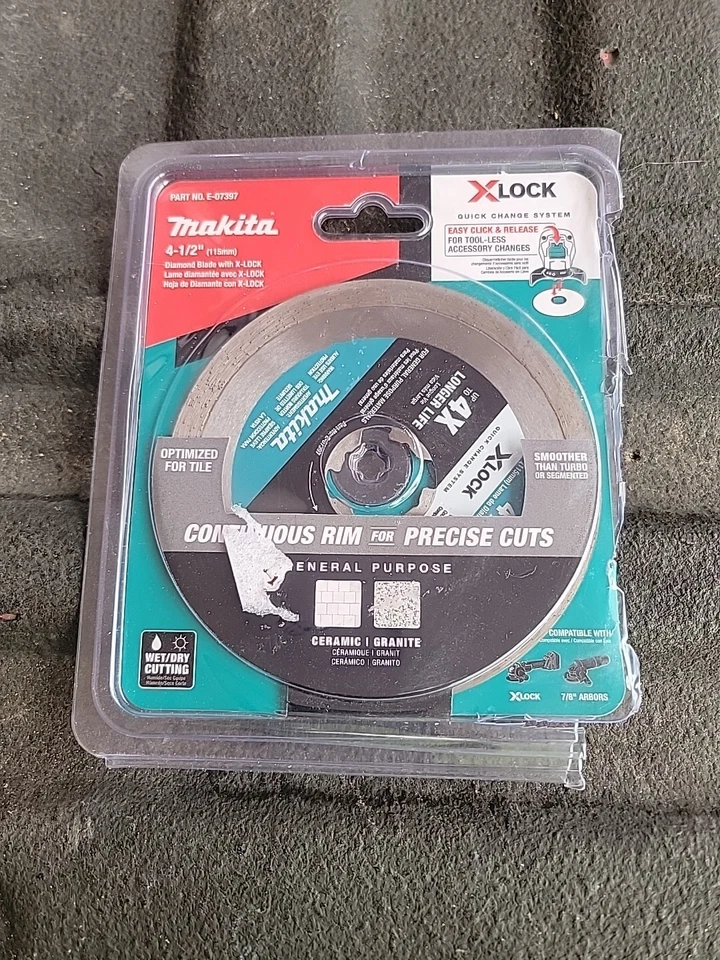 Makita E-07397 X-LOCK 4-1/2 pulgadas nuevo en caja Hoja de diamante para granito cerámico Foto 1 de 1