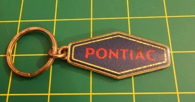 Vintage Blue Diamond Pontiac Acrylic And Metal Keychain,  Keyring, Read Desc Foto 1 de 2