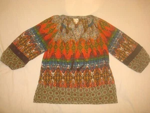 Blusa Top Mujer Anthropologie Higo y Flor Multicolor Mediana - Imagen 1 de 10