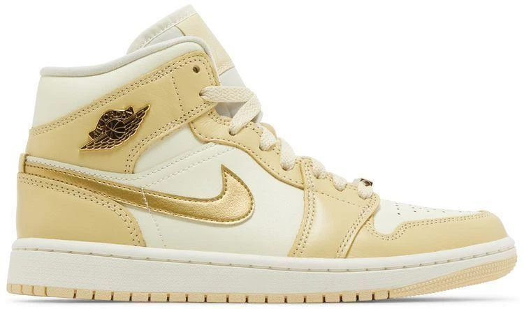 Jordan 1 Mid Pale Vanilla Gold W