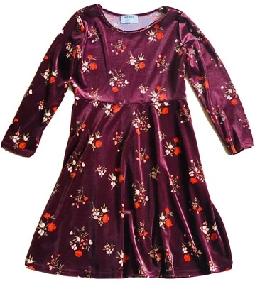 Vestido impreso floral  de manga larga ,para niña ,talla 14-16 - Imagem 1 de 2