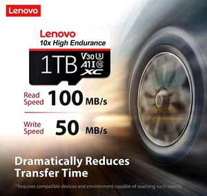 LENOVO Micro SD Memory Card Class 10 A2 - 1TB Free Adapter BRITISH SELLER - Picture 1 of 6