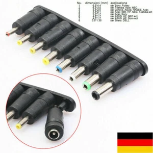 8Stk Universal PC Notebook Laptop AC Dc Ladegerät Adapter Spitzen Steckverbinder - Picture 1 of 13