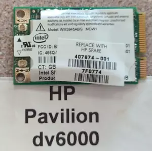 HP Pavilion dv6000 dv9000 WiFi CARD 459339-001 g50 Compaq Presario C700 F700 - Picture 1 of 2