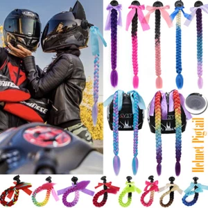 Helmet Pigtail Helmet Ponytail Twist Braids Braiding Motorcycle Hair Extension - Picture 1 of 29