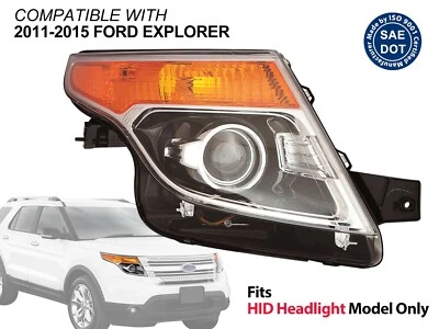 Lámpara de cabeza HID para pasajero Ford Explorer 2011-2015 lado derecho BB5Z13008U Foto 1 de 4