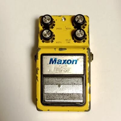 Ibanez FL-9 etiqueta negra efecto guitarra amarillo Flanger Maxon funcionando Foto 1 de 4